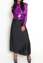 Load image into Gallery viewer, Satin A-Line Midi Skirt
