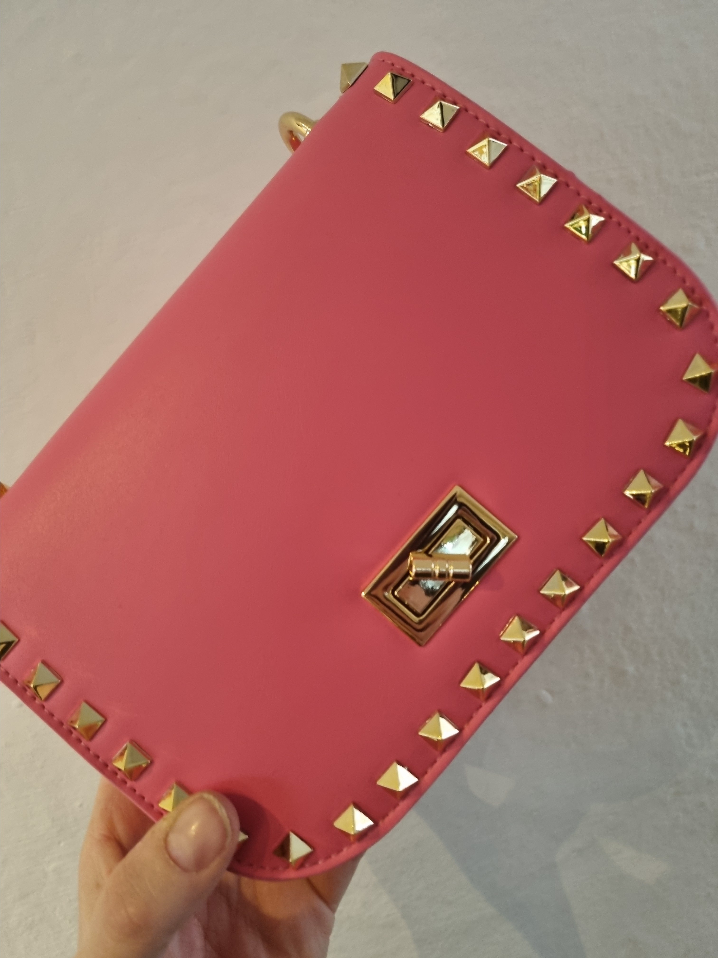 VALENTINE PINK STUDDED BAG Lauren Cole